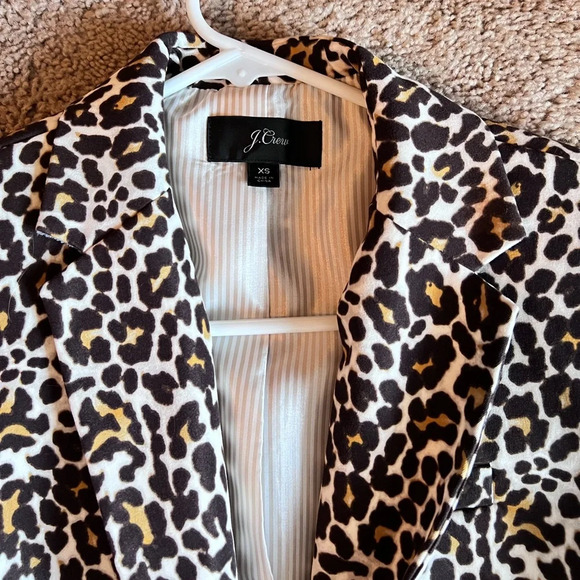 J.Crew Schoolboy Blazer Jacket in Snowcat Leopard Print NWOT size XS - Picture 5 of 8